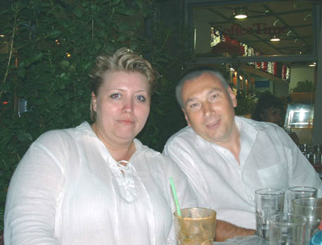 Monika Matusewicz and Jaroslaw Matusiewicz. Ag. Paraskevi, suburb of Athenes. July, 27 2004.