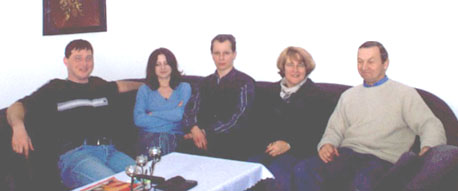 Matuseviches in Polaniec. Radoslaw, Aneta, , Yury, Radoslaw's parents