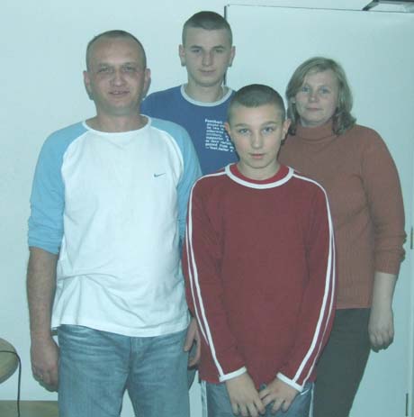 The family of Tomasz's brother Antoni. The wife - Anna, sons - Tomasz and Lukasz