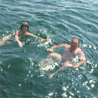  The bathing in the high sea near spit Tuzla. The water very pure